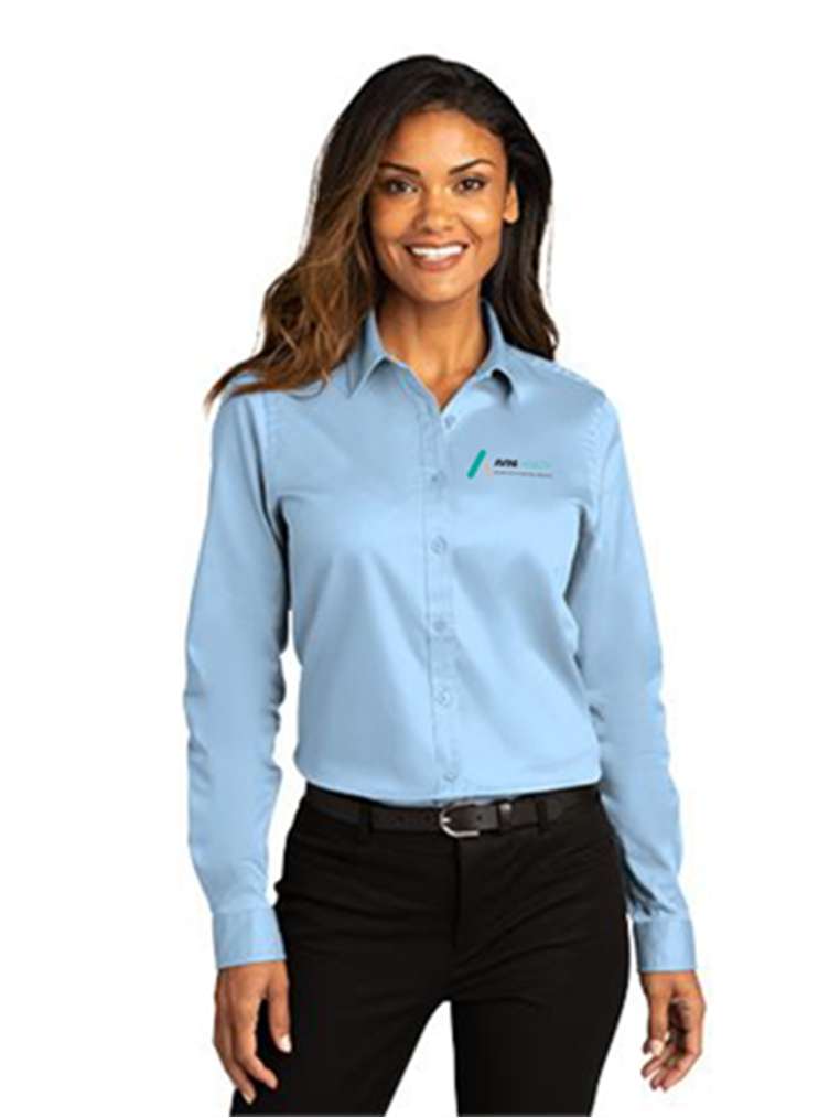 image:Avini Women's Oxford Blue Dress Shirt