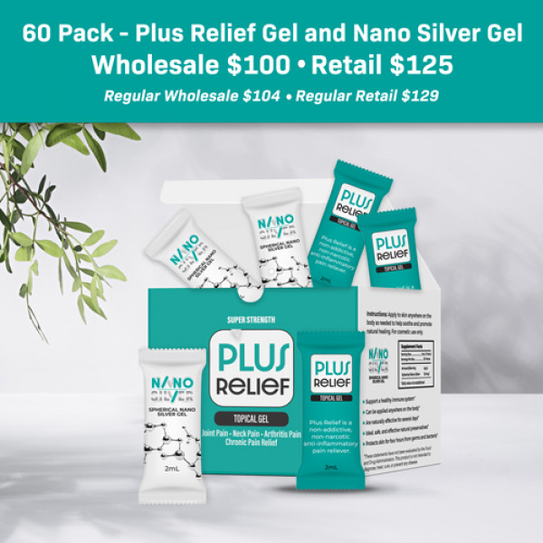 image:Nano Silver Gel and Plus Relief Gel 60 Packets Bundle